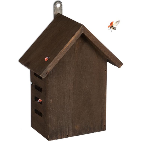 relaxdays Maison de coccinelle en bois