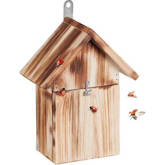 relaxdays Maison de coccinelle en bois