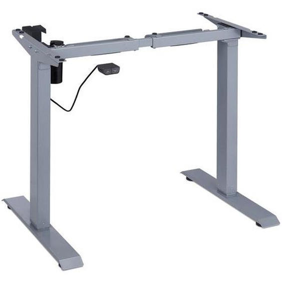 Relaxdays Pied de bureau réglable en hauteur, électrique, extensible, tréteau, 71-121 cm, cadre table, acier, gris