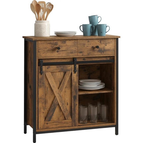 relaxdays Sideboard avec porte coulissante