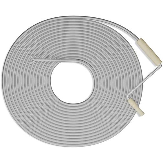 Spirale de débouchage Relaxdays, 15 m de long, pour lavabo, WC, douche, baignoire, en acier, couleur argent