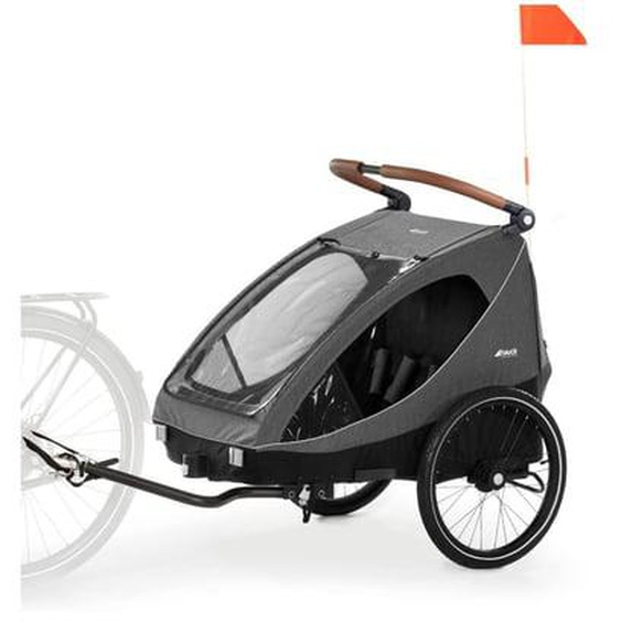 Remorque vélo duo Dryk Mélange Gris