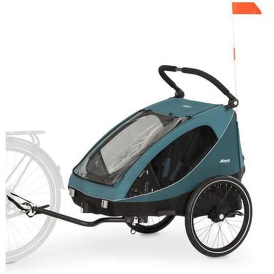Remorque vélo duo Dryk Océan Vert