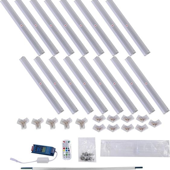 Remote Hex Lights Garage RGB LED Panneau lumineux IP54 étanche pour fêtes, jeux vidéo, horizontal, 3 trous