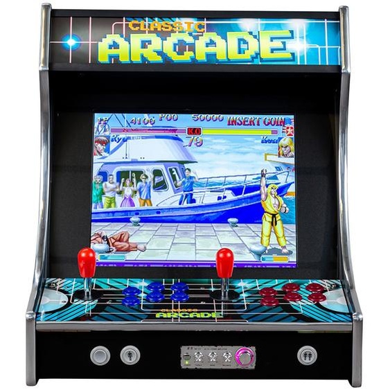 René Pierre Borne Arcade 2980 jeux vidéo - 2 joueurs - Bleu