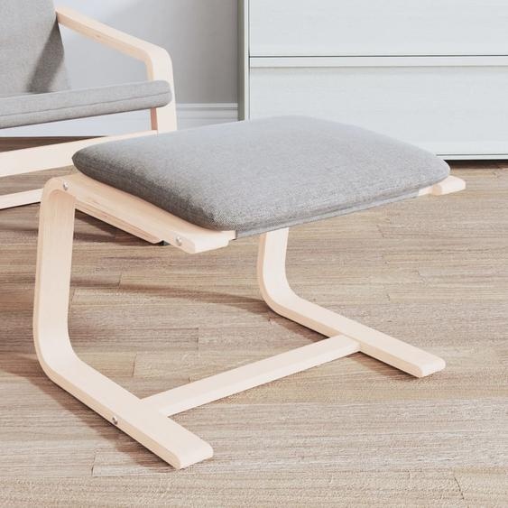 Repose-pied Gris clair 51x41x40 cm Tissu