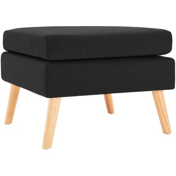 Repose-pied Noir Tissu