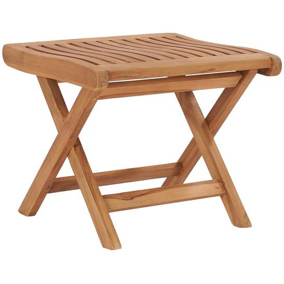 Repose-pied pliable 46,5x49x41,5 cm Bois de teck solide