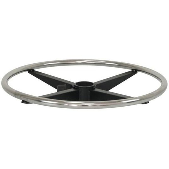 Repose pied - WAYTEX - diamètre 450mm - Chrome - pour chaise haute de travail