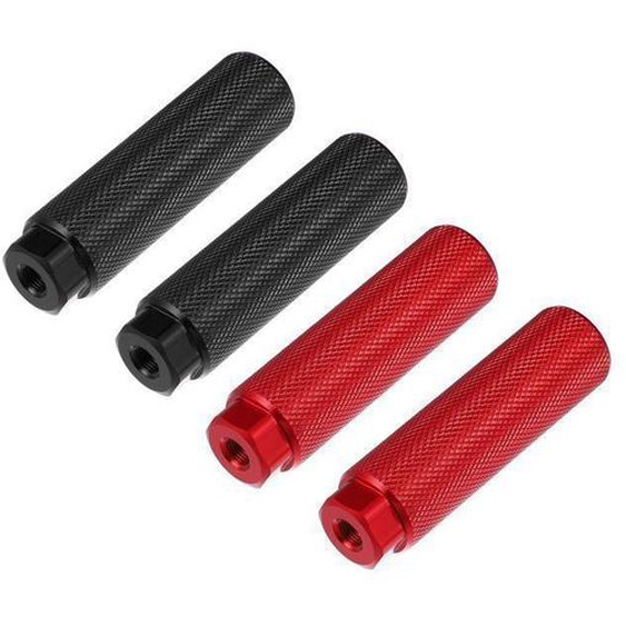Repose-pieds de vélo X AUTOHAUX Essieu Arrière Pied Repose-pieds pour BMX Vélo pour 3/8 Essieux Rouge 2 Paires