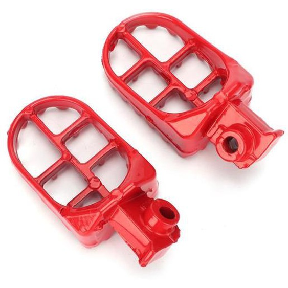 Repose-Pieds Moto Dirt Bike Aluminium Rider Passager TBEST Blanc Rouge
