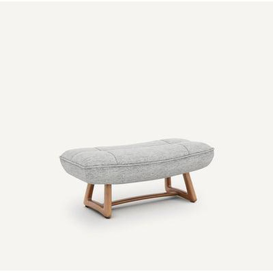 Repose-pieds version chêne et tissu chiné, Lafar