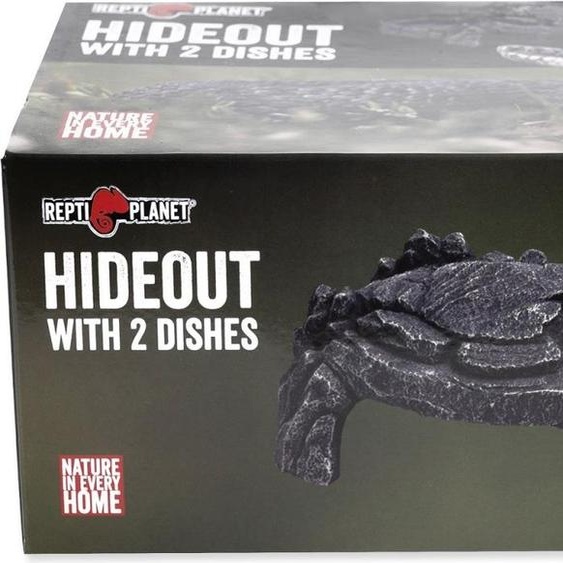 Repti Planet Cave avec deux bols 39x14,5x9,5cm