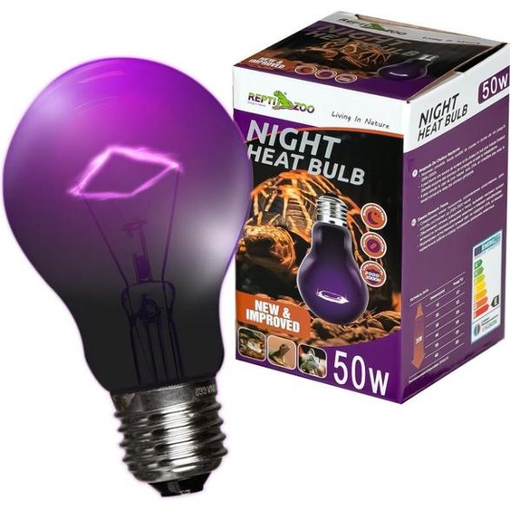 Repti-Zoo Ampoule chauffante de nuit 50W - ampoule chauffante de nuit Repti-Zoo