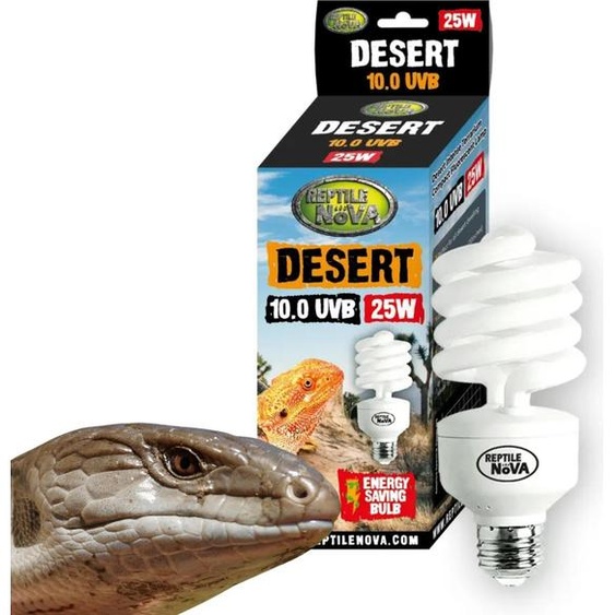 REPTILE NOVA 10.0 UVB 25W - Lampe fluorescente pour reptiles du désert et de la steppe | UVA + UVB