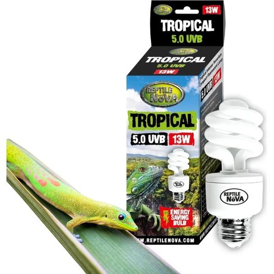 REPTILE NOVA 5.0 UVB 13W - Lampe fluorescente pour reptiles tropicaux | UVA + UVB