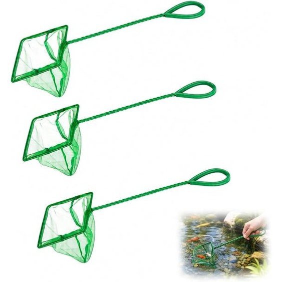 Réseaux pour aquariums, lot de 3, résistants à la rouille, pour lentretien des aquariums