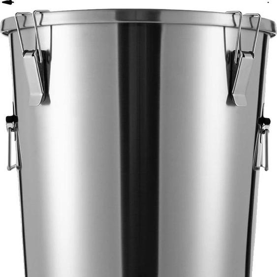 Réservoir de fermentation, grande capacité, acier inoxydable durable, argent