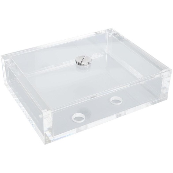 Réservoir de refroidissement par eau pour PC, rectangulaire, en acrylique transparent, avec filetage G1/4