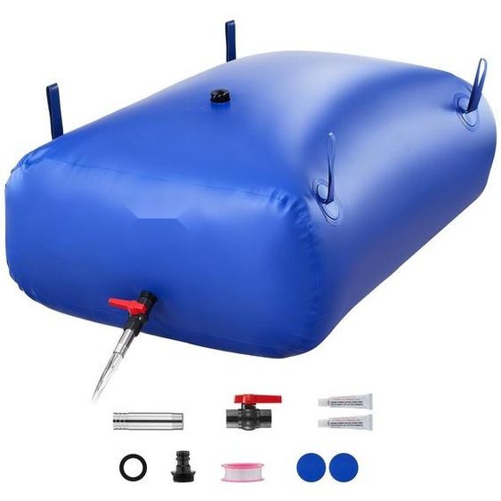 Réservoir deau - Sac deau pliable 330 L - Avec robinet - PVC 1000D - Portable et peu encombrant - Pour larrosage du jardin et les urgences - Bleu
