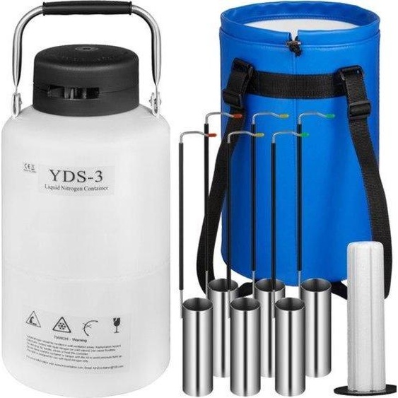 Réservoir en aluminium de 6 litres pour azote liquide