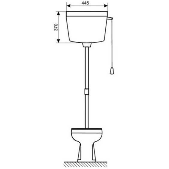 Réservoir haut à chaînette - GARIS - W01-300G