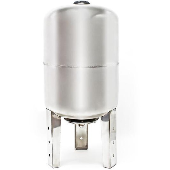Wiltec - Réservoir pression à vessie – 50 Litres – 1230 x 330 x 330 mm – en Acier inoxydable – Version verticale – Surpresseur pour la surpression