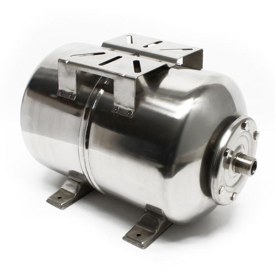 Wiltec - Réservoir pression à vessie – 50 Litres – 550 x 360 x 375 mm – en Acier inoxydable – Version horizontale – Surpresseur pour la surpression