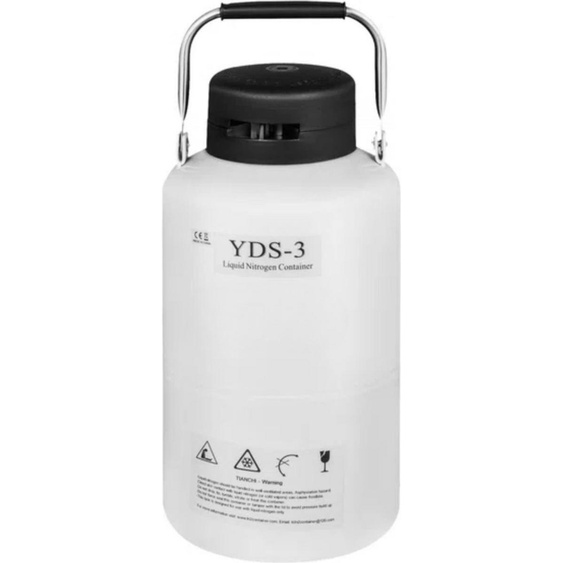 Réservoirs dazote liquide - Réservoirs cryogéniques en aluminium pour la chimie - 3 litres - Stockage thermiquement isolé
