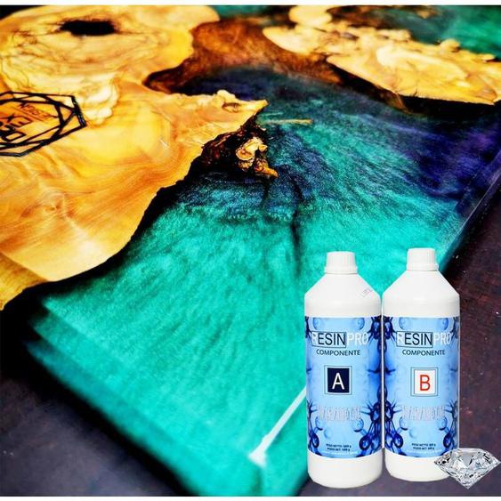 Resin Pro - resine epoxy ultra transparent / multiusage 1.6 kg effet eau cristalline, pour créations artistiques, de bijoux, dobjets décoratifs,