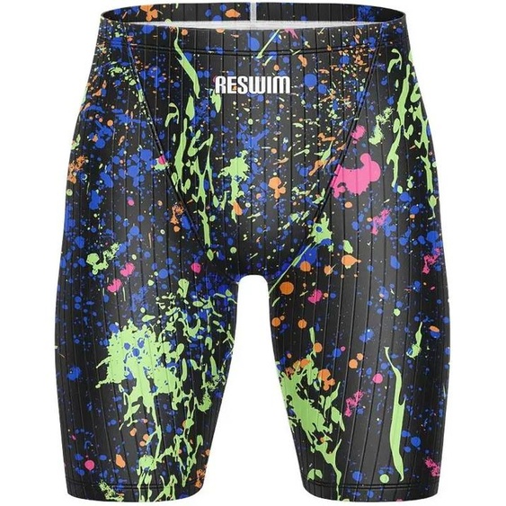 RESWIM Nouveau Short de Bain Athlétique pour Homme, Longueur Genou, pour lEntraînement et la Plage, Maillot de Bain Jammer Pro, Short de Surf