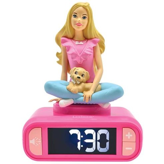 Réveil Avec Veilleuse Barbie En 3d Rose