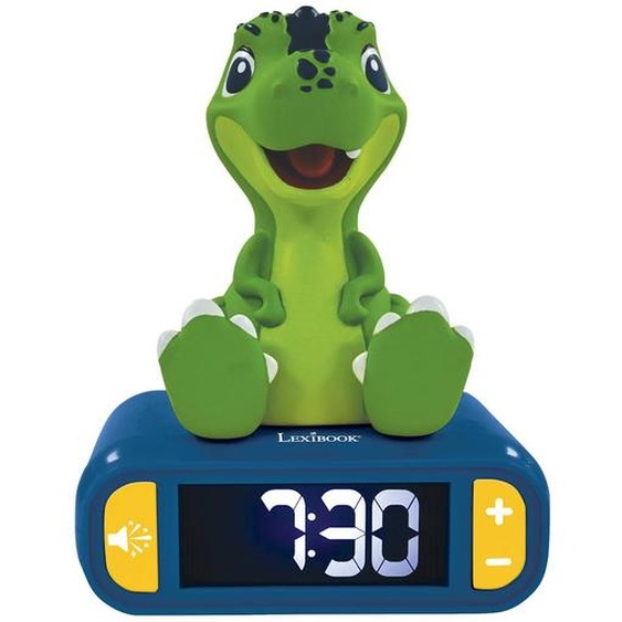 Réveil Avec Veilleuse Dinosaure En 3d Vert