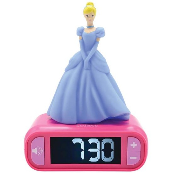 Réveil Avec Veilleuse Disney Princesses Cendrillon 3d Bleu