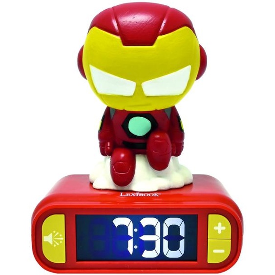 Réveil Avec Veilleuse Iron Man En 3d Multicolore