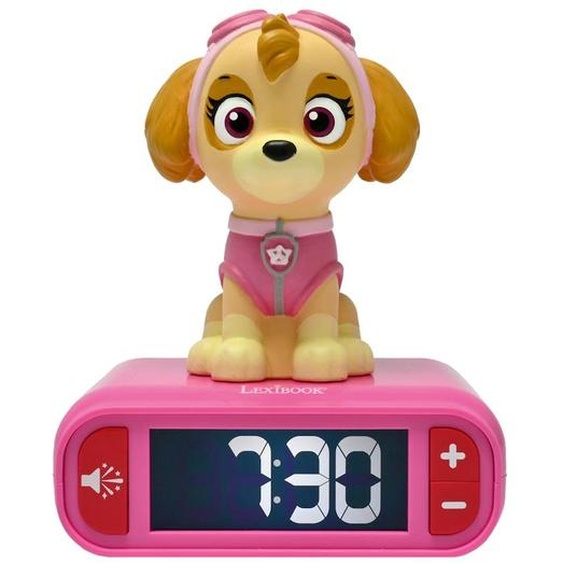 Réveil Avec Veilleuse La Pat Patrouille Skye En 3d Multicolore