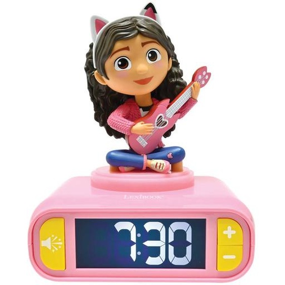 Réveil Avec Veilleuse Lumineuse Gabby Dollhouse En 3d Rose