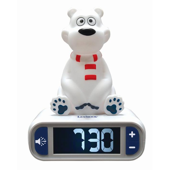 Réveil Avec Veilleuse Ours Polaire En 3d Multicolore