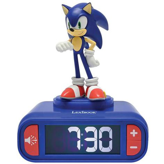 Réveil Avec Veilleuse Sonic 3d Multicolore