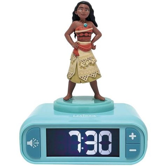 Réveil Avec Veilleuse Vaiana En 3d Rose