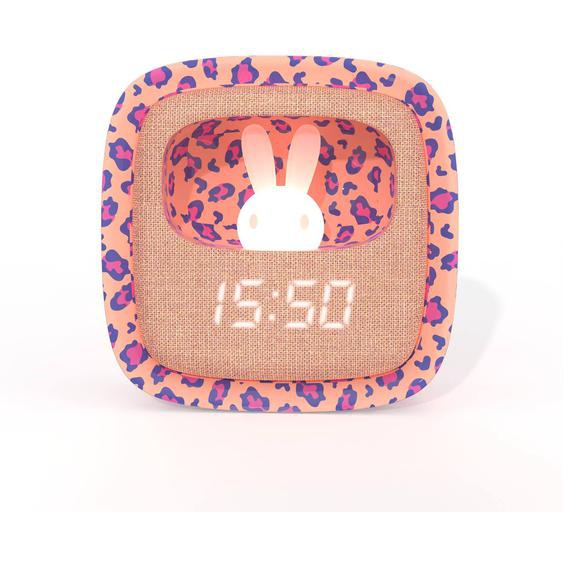 Réveil Et Veilleuse Pour Enfant Billy Clock - Motif Lapin Pink Zebra