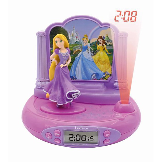 Réveil Projecteur Disney Princesse Raiponce En 3d Multicolore
