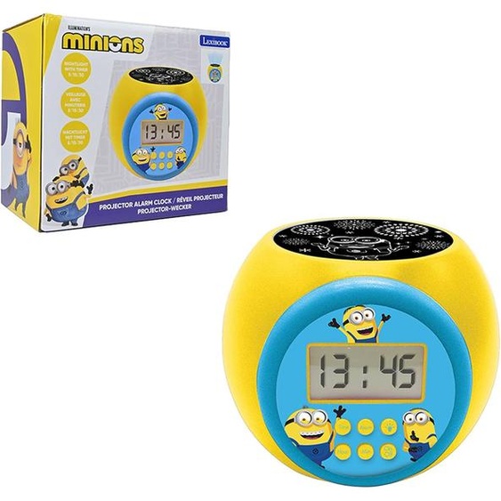 Réveil Projecteur Enfant Minions, Fonction Minuteur Alarme, Veilleuse Avec Minuterie Multicolore