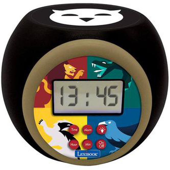 Réveil Projecteur Harry Potter - Fonction Alarme, Veilleuse, Écran Lcd, À Piles Multicolore