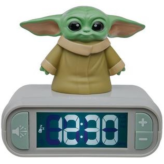 Reveil Veilleuse Grogu 3d Star Wars Gris