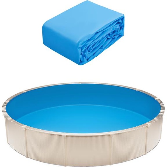 Revêtement de piscine rond VEVOR, diamètre 460x120 cm, revêtement en vinyle, résistant à lusure, adapté aux piscines hors sol avec une hauteur de paroi de 120 cm