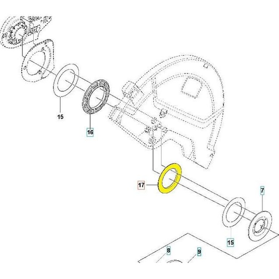 Revêtement pour tronçonneuse à disque Husqvarna K6500 K1270 K7000 K770