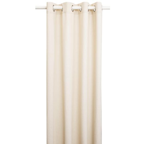 PRIX FOUS Rideau à œillets en coton recyclé naturel 135x250cm