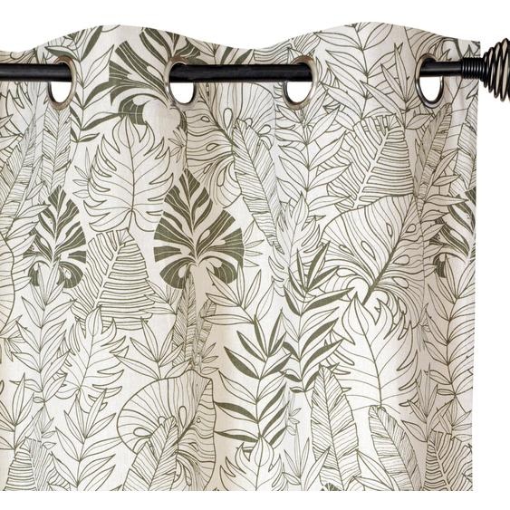 Rideau À Œillets, Imprimé Esprit Jungle Bicolore -