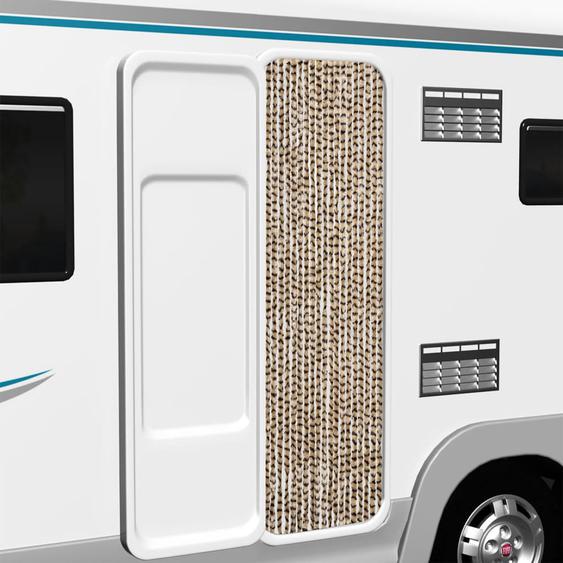 Rideau anti-mouches beige et marron 56x200 cm chenille